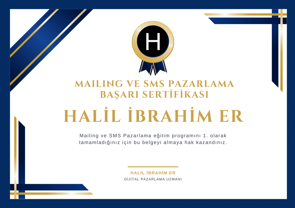 Mailing ve SMS Pazarlama Eğitim Sertifikası